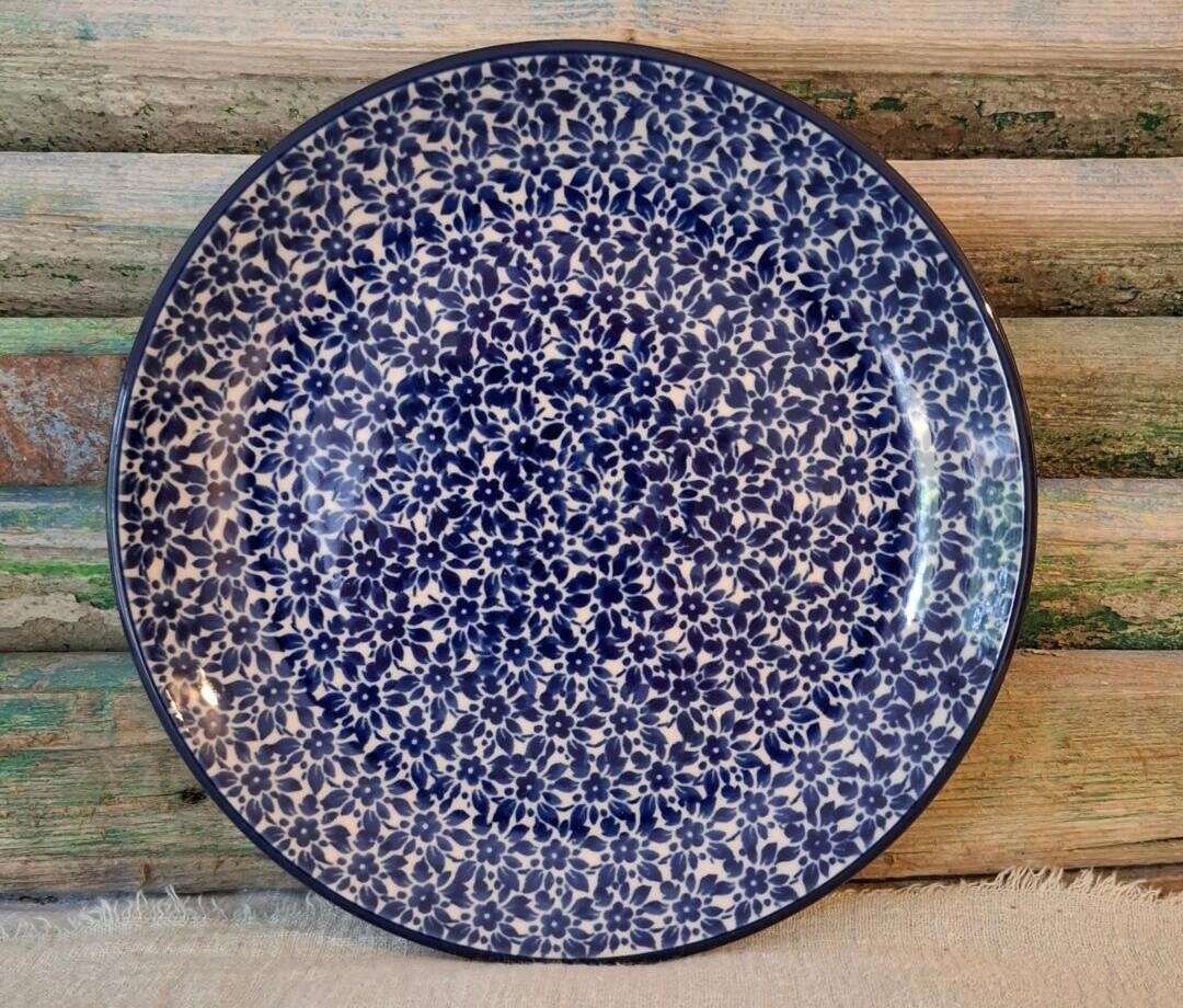 086* Bunzlau Bord 20cm Indigo 2396x