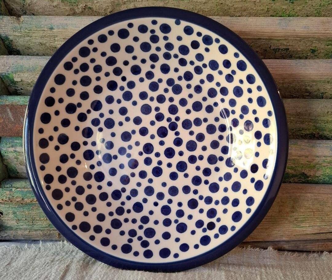 026* Bunzlau Bord Diep 21cm CrasyDots 1813x