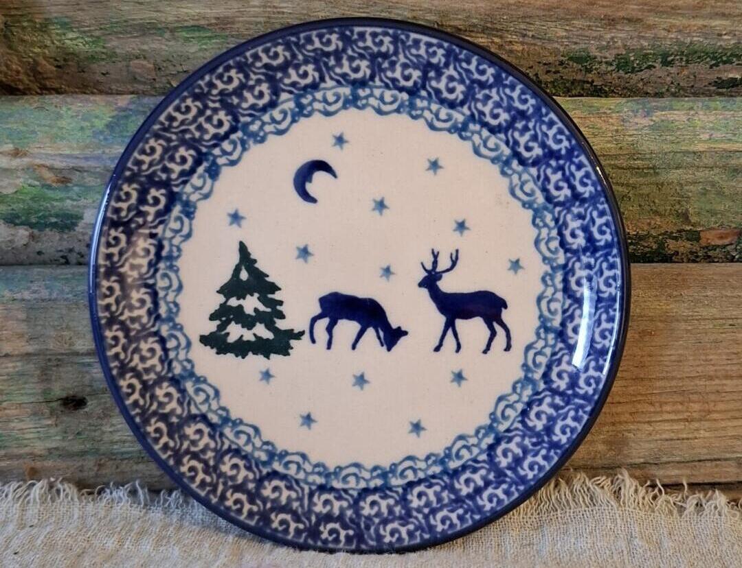 D21 Bunzlau Petit four 12.5cm ChristmasDeer 2822x