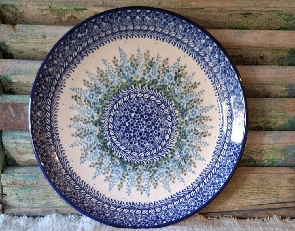 266* Bunzlau Lunchbord 23.5cm HollyHock 3279x Karolina Sliwinska