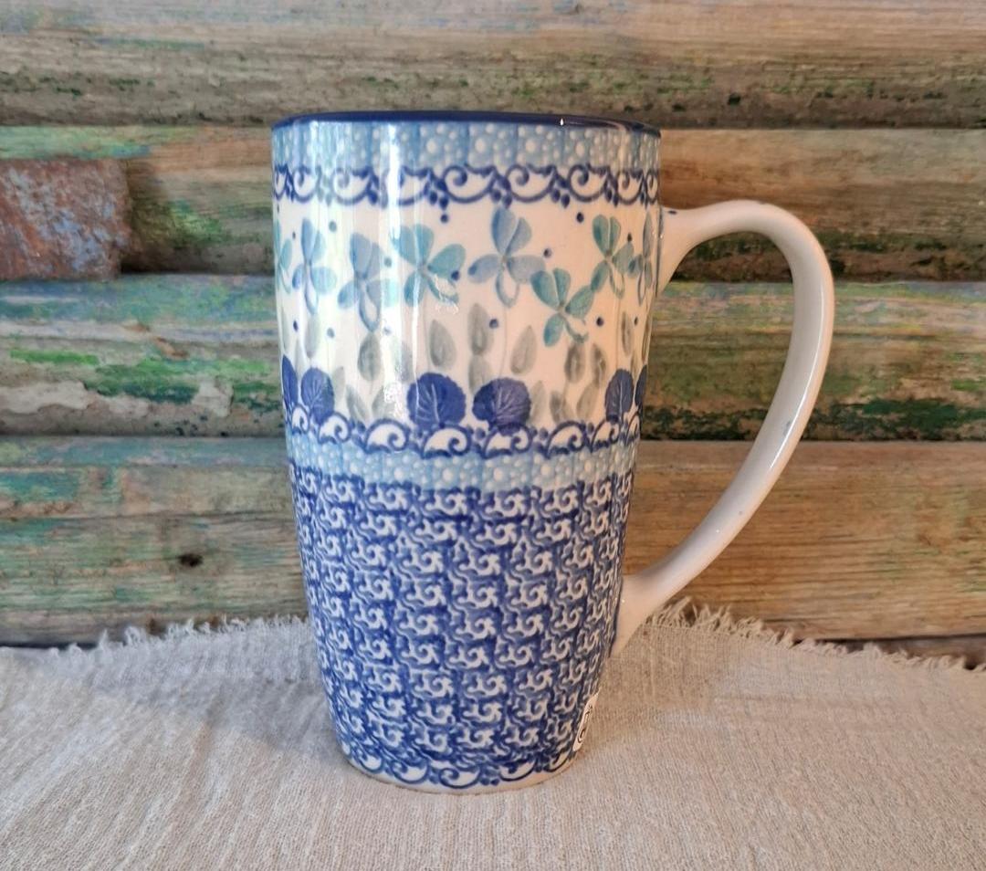 CA C52-2751x Bunzlau Mug Coffee to go 400ml BlueStolenFlowers by Teresa Liana