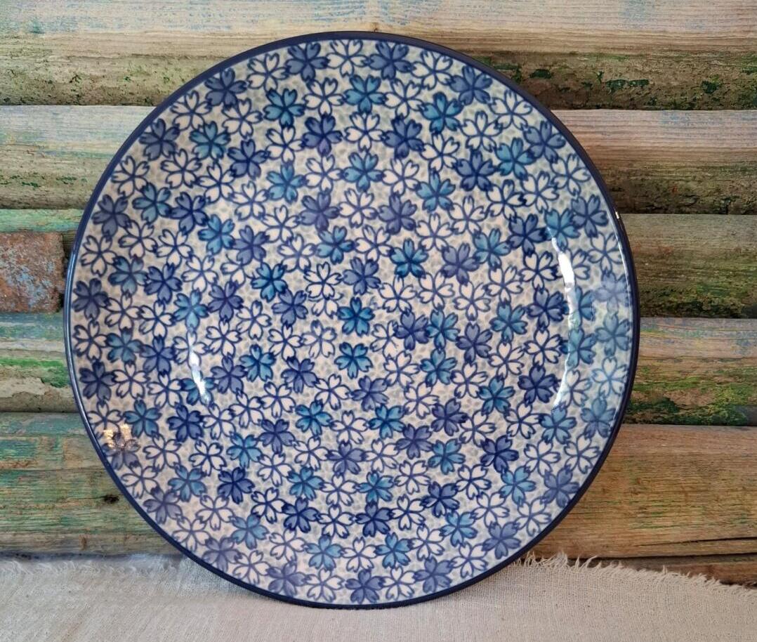 086* Bunzlau Bord 20cm MidnightMeadow 3457x TeresaLiana