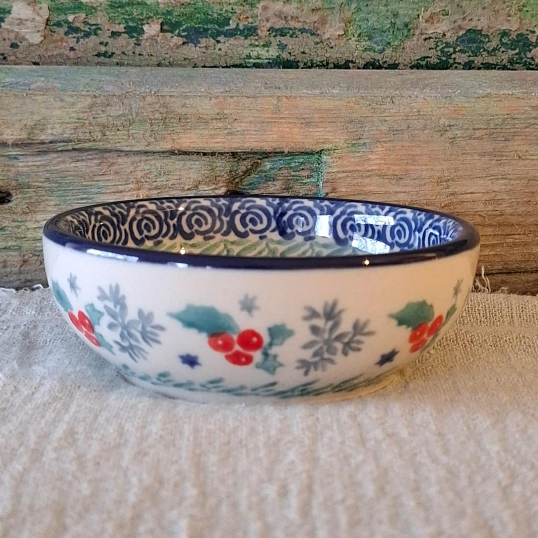 CA B88-2973x Bunzlau Kommetje 9cm RedHolly by Maria Starzyk