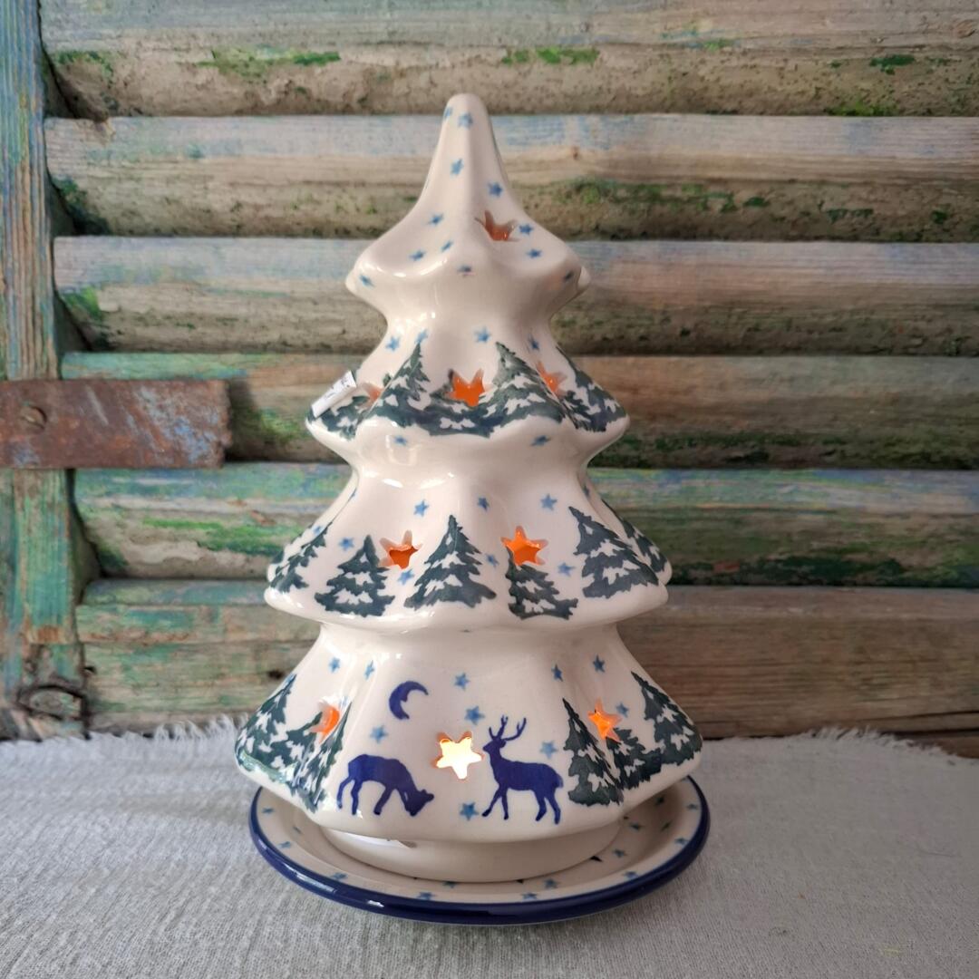 602* Kerstboom voor waxinelichtje 20.5 cm ChristmasDeer 2922x