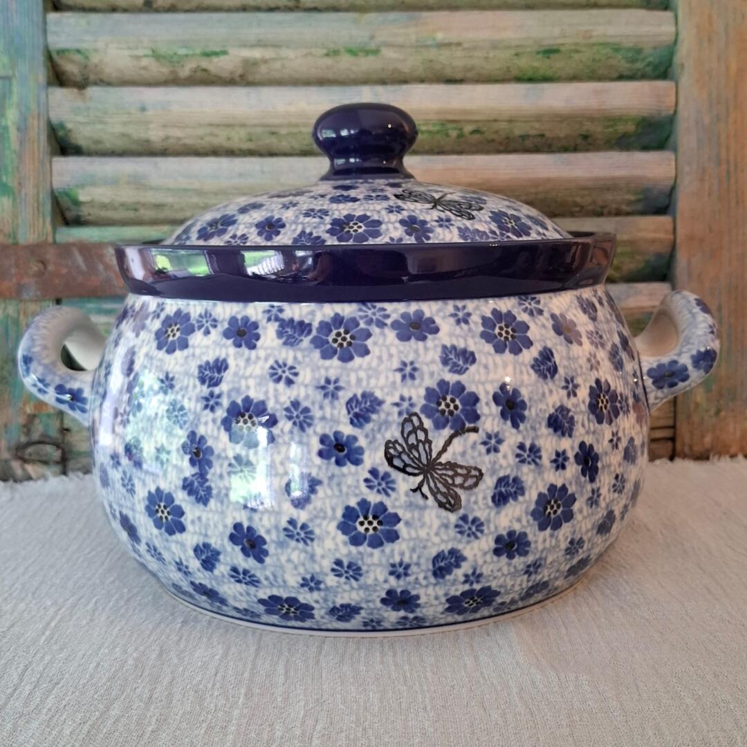 190 Bunzlau Pride of Poland Soepterrine 3,6 liter Dragonfly 1443x by Teresa Liana
