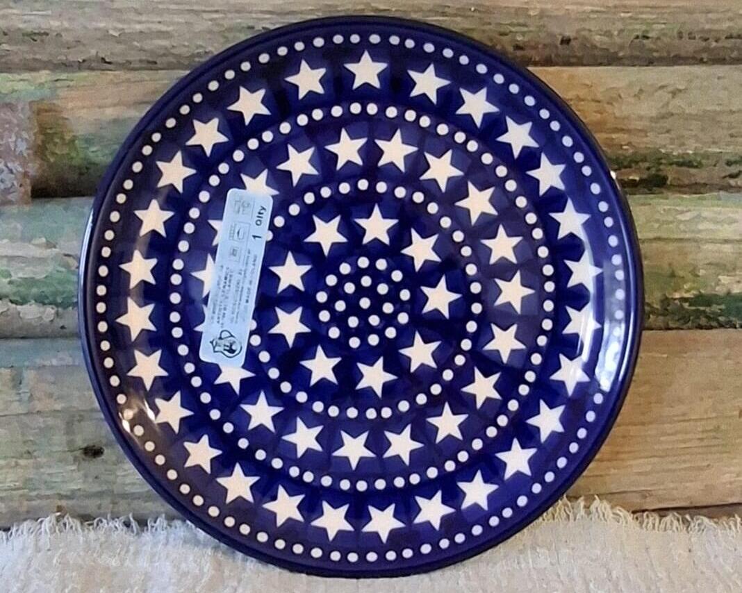 261* Bunzlau Bord 16cm BlueStars 119x