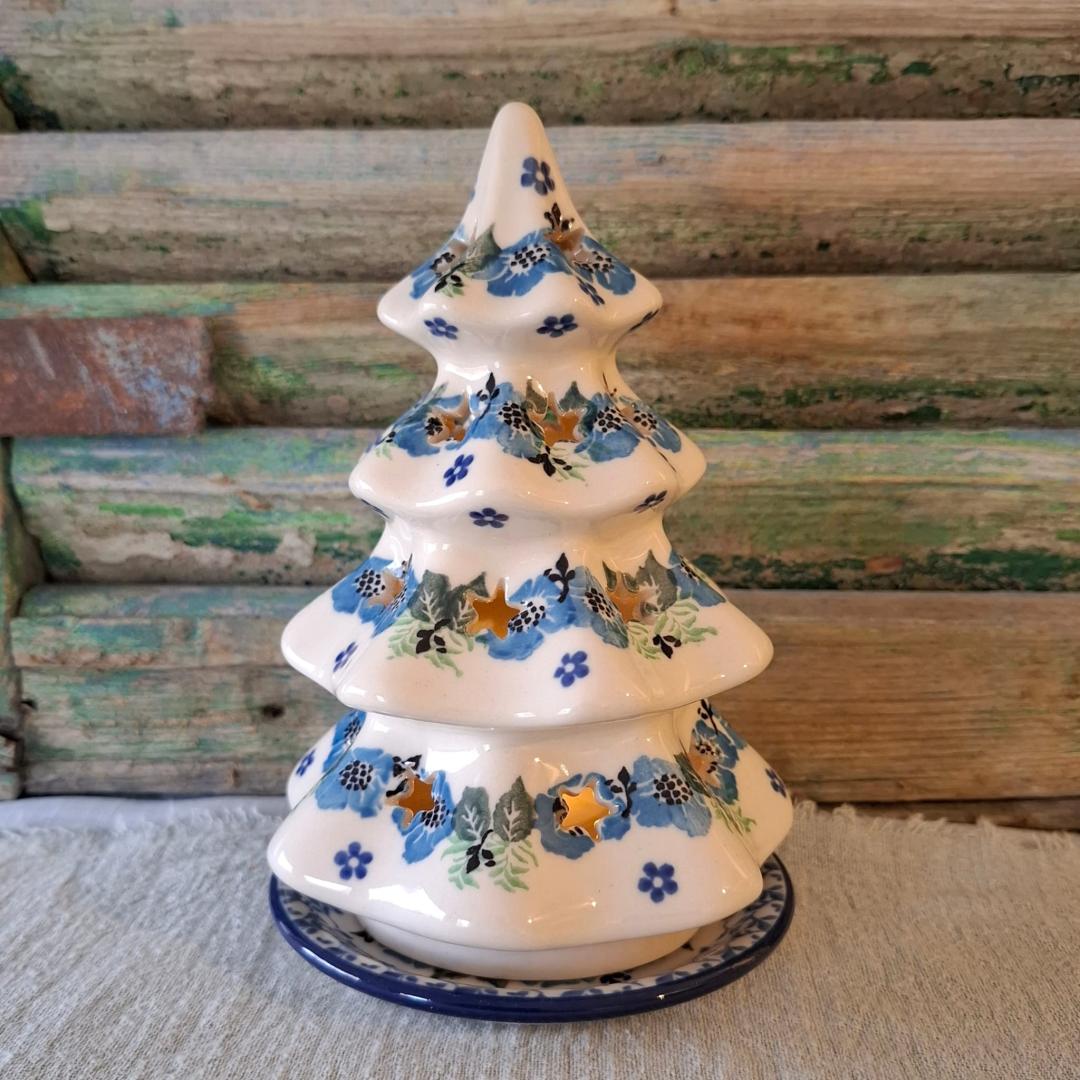 CA 513-20x Bunzlau Kerstboom voor waxinelichtje 17.5cm