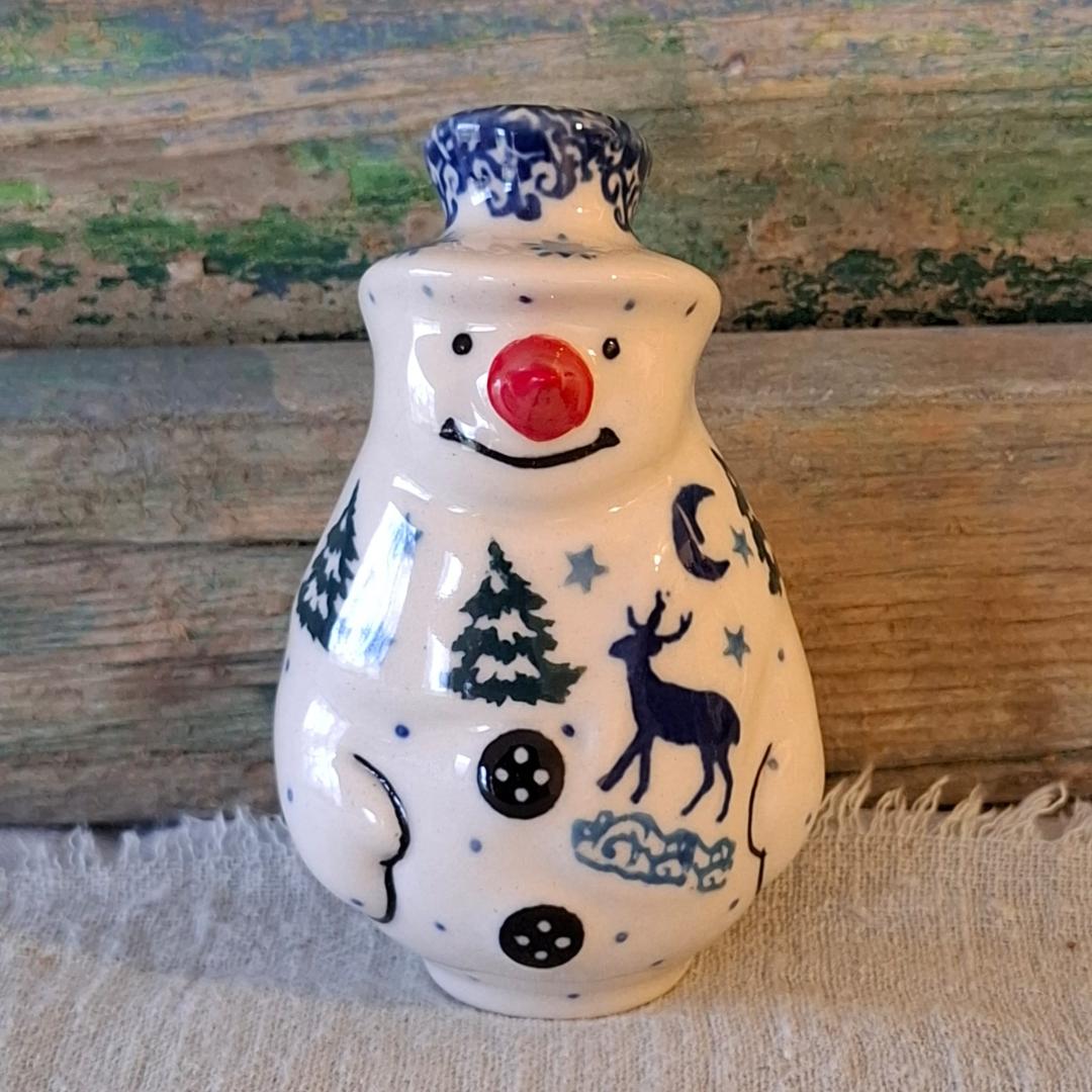 CA F84-2826x Bunzlau Zoutstrooier ChristmasDeer by Teresa Liana