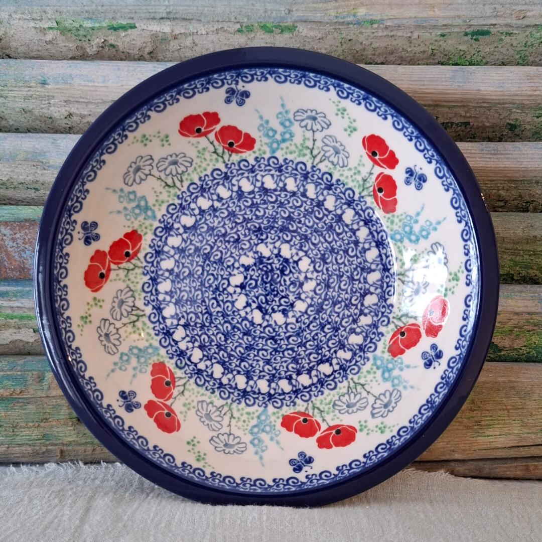 CA 026-2901x Bunzlau Pastabord 21cm PoppyGarden