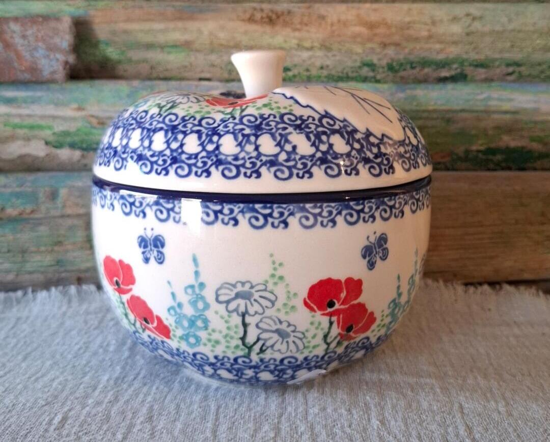 034* Bunzlau Appelpot 500ml PoppyGarden 2901x