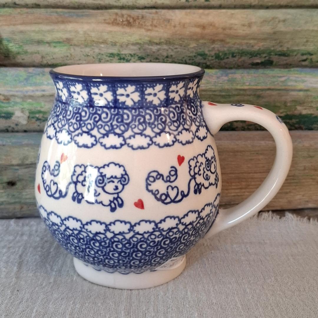 CA B77-3394x Bunzlau mok 400ml FunnySheep by Karolina Sliwinska