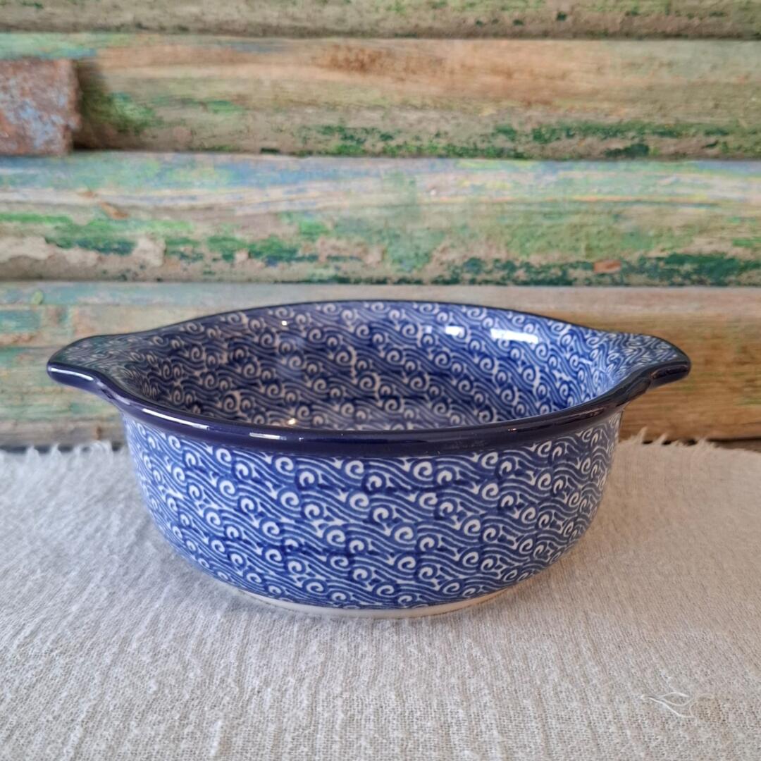 G99 Bunzlau Soepkom 14cm met dichte greepjes Decor 3682x